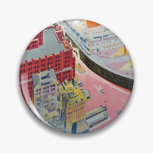 Artikelvorschau, Havre Plymouth New York vintage travel poster entworfen und verkauft von stickart-marek.