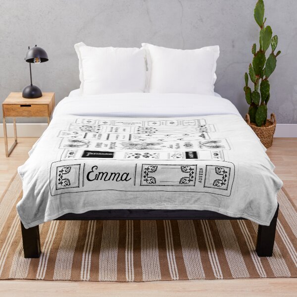Jane Austen Book stack Throw Blanket