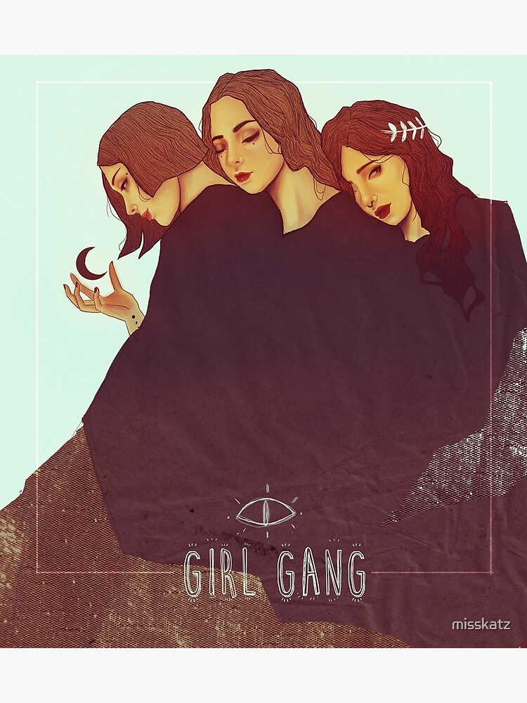 Thumbnail 7 of 7, Framed Art Print, Girl Gang designed and sold by misskatz.