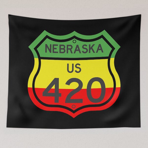 Item preview, Nebraska Highway 420 in Rasta Colours designed and sold by Kiwidom.