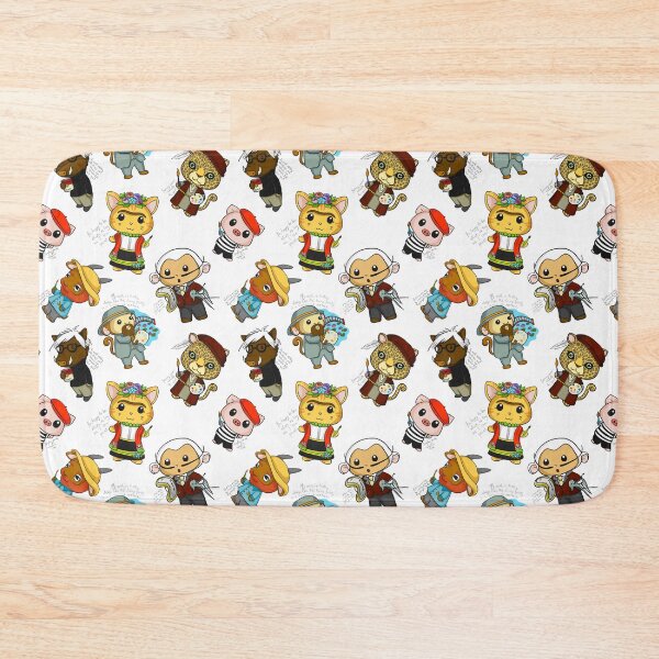 Item preview, Seamless Pattern: Punny Artist Animals designed and sold by Dino & Panda Studios.