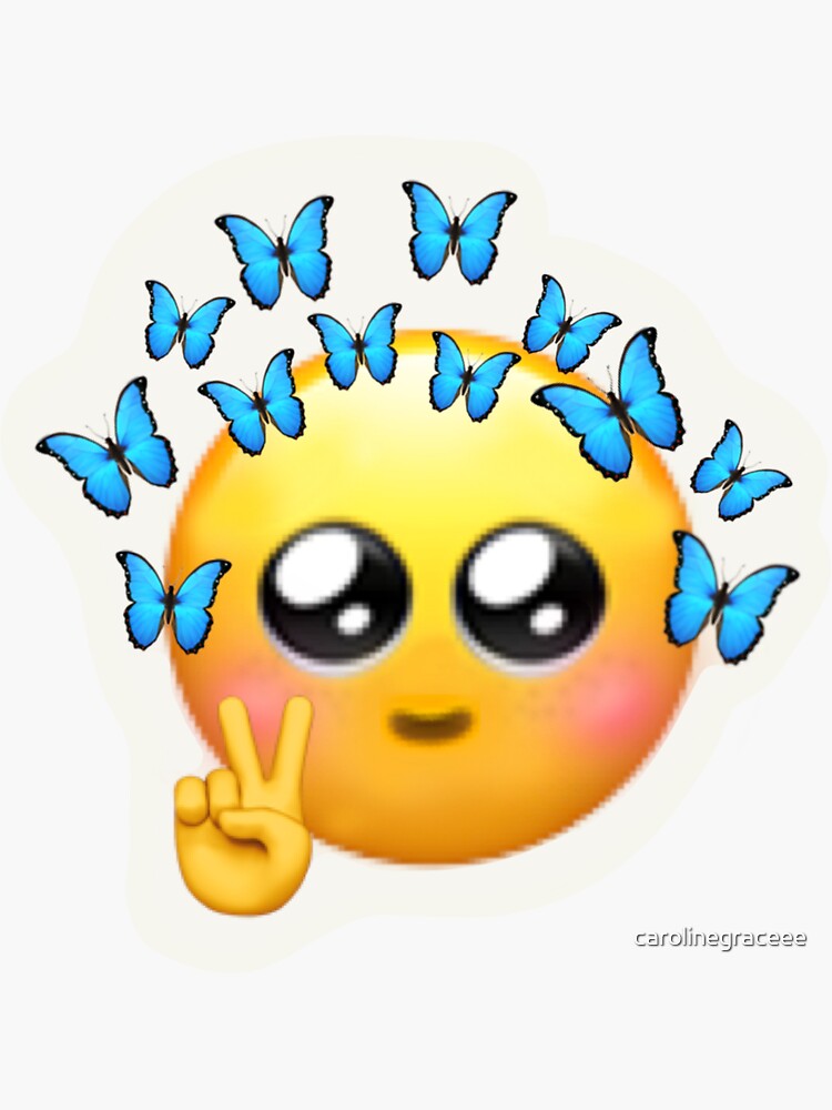 "butterfly love emoji ?? ️" Sticker for Sale by carolinegraceee Redbubble