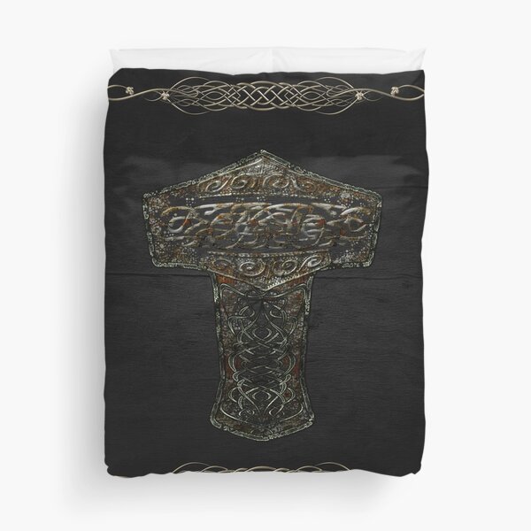 Celtic Wood Hammer Thor Duvet Cover