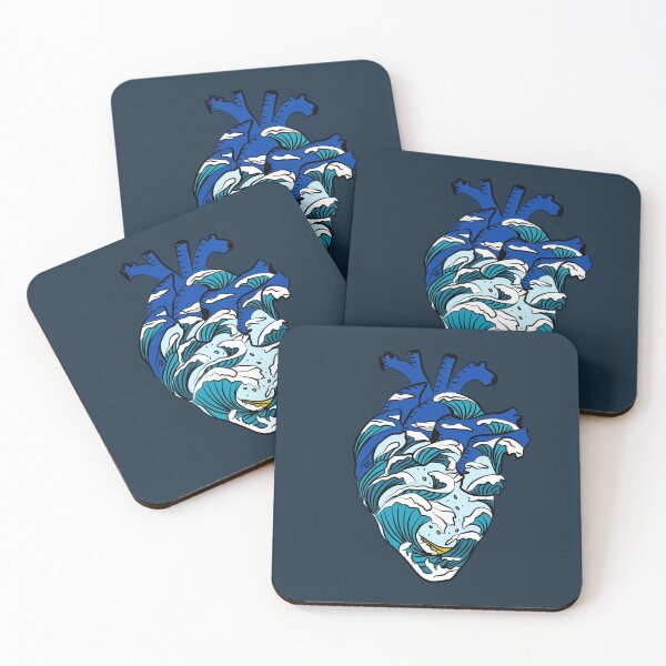 Item preview, HEART GREAT WAVE designed and sold by aydapadi.