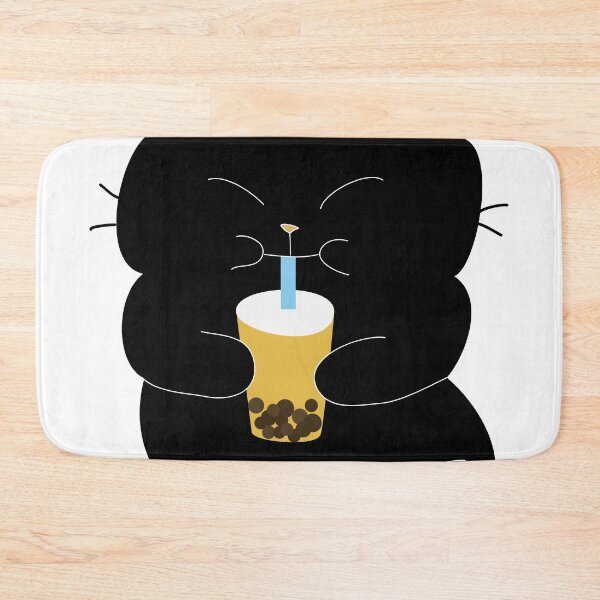 Item preview, Black Cat Drinking Boba designed and sold by janewwu.