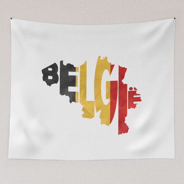 Item preview, Belgium Typographic Map Flag designed and sold by A Deniz Akerman.