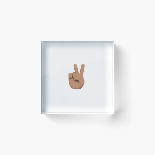 Item preview, Victory/Peace Hands Emoji - Medium Skin Tone designed and sold by Emooji.