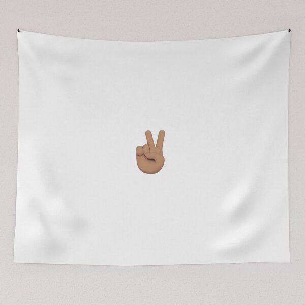 Item preview, Victory/Peace Hands Emoji - Medium Skin Tone designed and sold by Emooji.