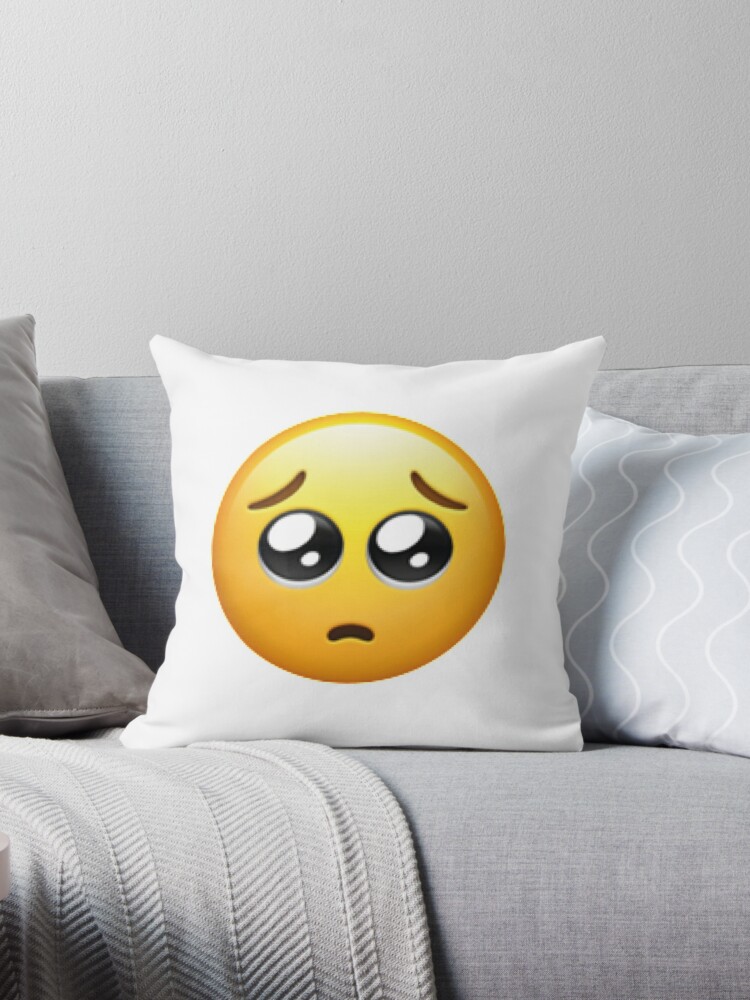 Pleading face sales emoji pillow