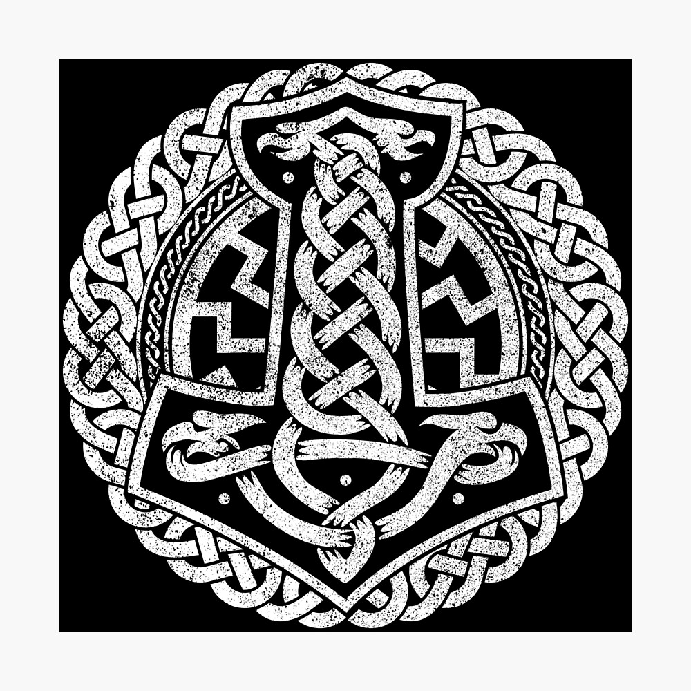 Hammer Of Thor Medieval Viking Symbol Royalty Free SVG, Cliparts ...