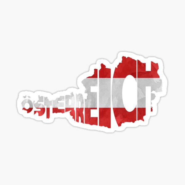 Artikel-Vorschau von Österreich Typografische Karte Flagge, designt und verkauft von A Deniz Akerman.