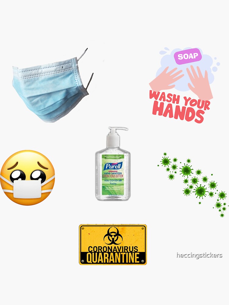 “Corona Sticker Pack #1” Sticker for Sale by heccingstickers | Redbubble