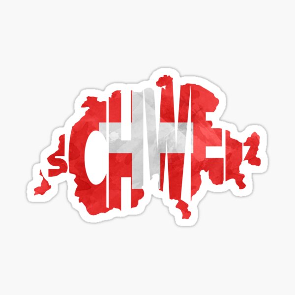 Artikel-Vorschau von Schweiz Typografische Karte Flagge, designt und verkauft von A Deniz Akerman.