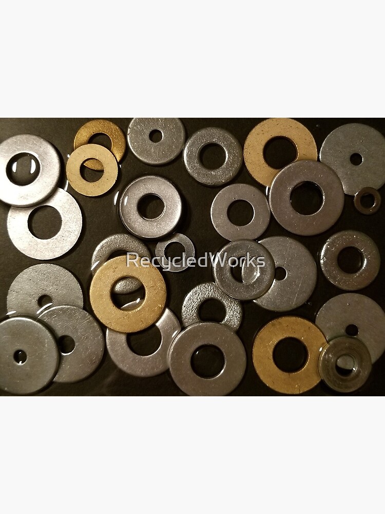 Lots of Metal Washers Art Board Print for Sale by RecycledWorks
