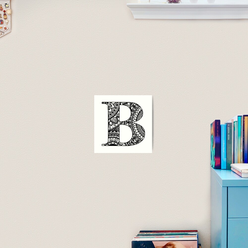 "Mandala Letter B" Art Print For Sale By Shaseldine | Redbubble