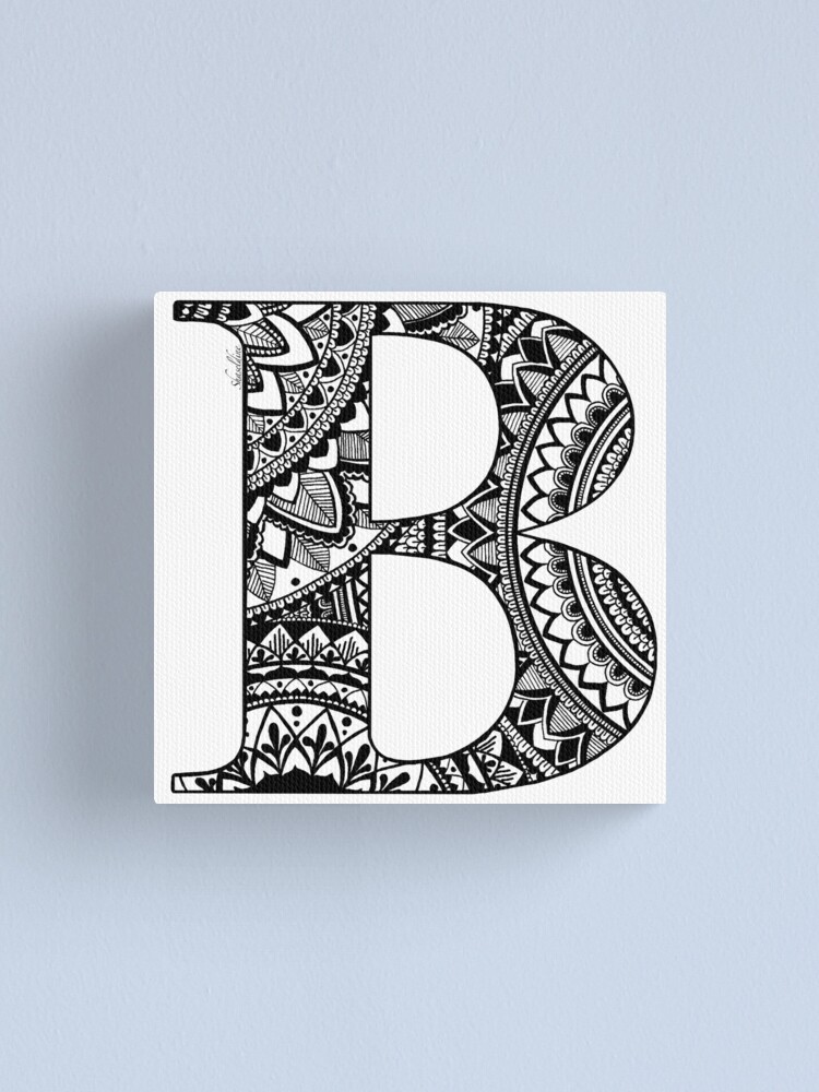 "Mandala Letter B" Canvas Print For Sale By Shaseldine | Redbubble