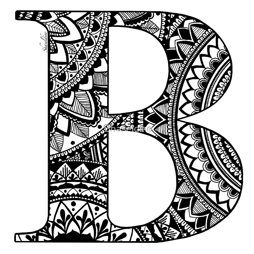 "Mandala Letter B" By Shaseldine | Redbubble