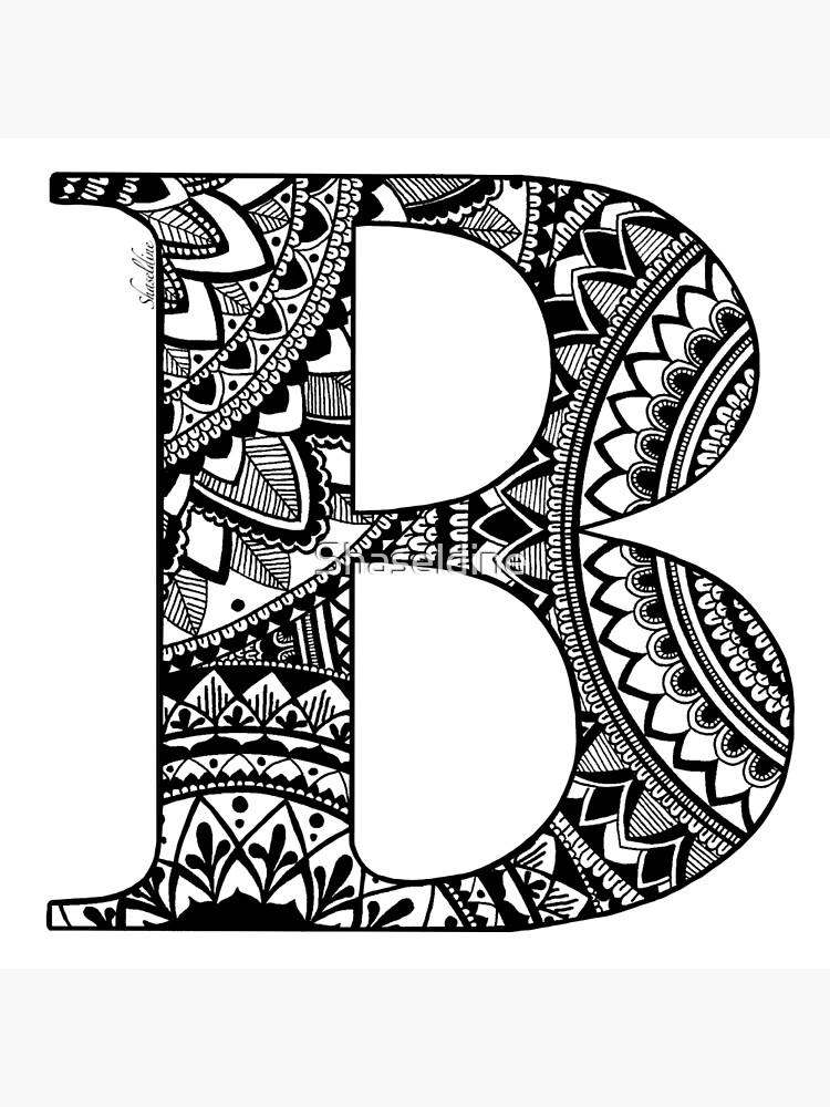 "Mandala Letter B" Art Print For Sale By Shaseldine | Redbubble