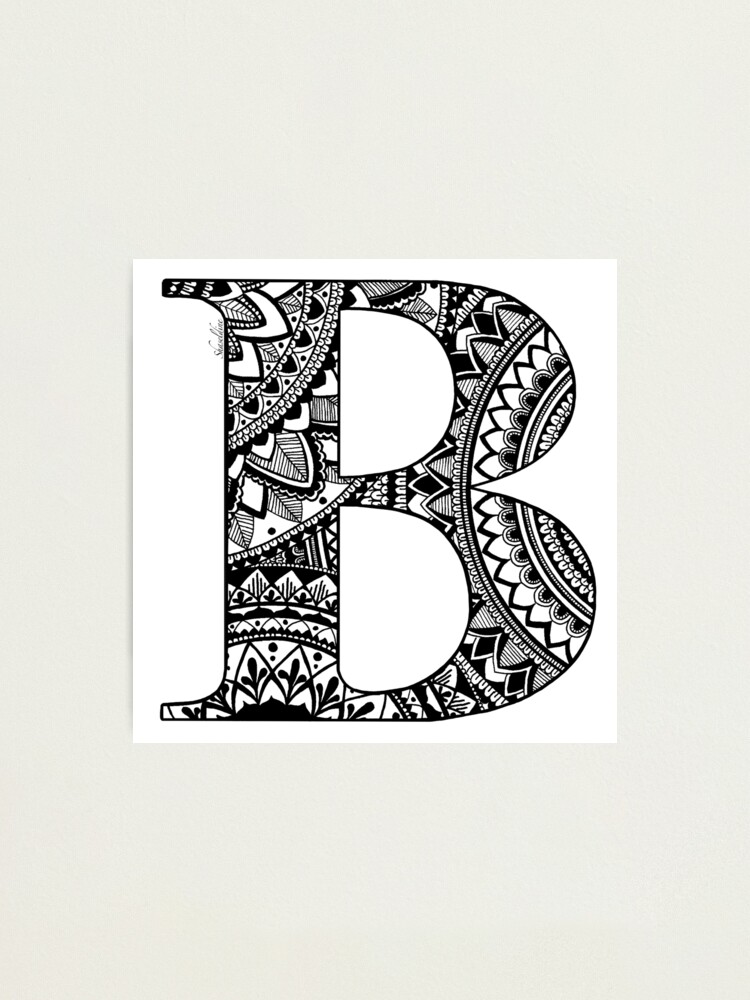 "Mandala Letter B" Photographic Print For Sale By Shaseldine | Redbubble