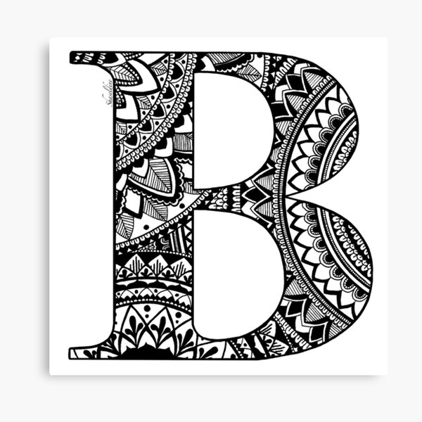 "Mandala Letter B" Canvas Print For Sale By Shaseldine | Redbubble