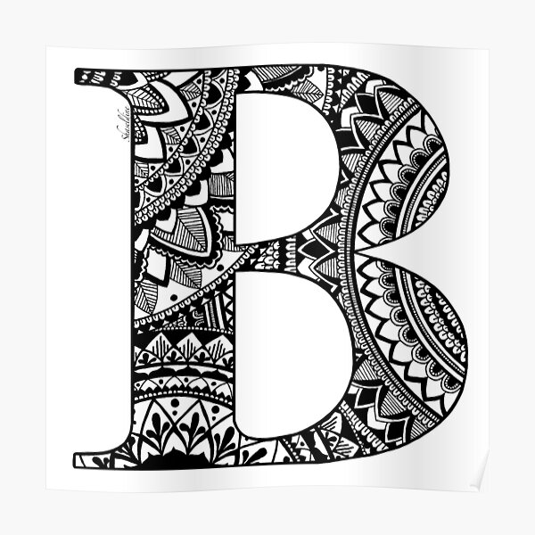 "Mandala Letter B" Poster For Sale By Shaseldine | Redbubble