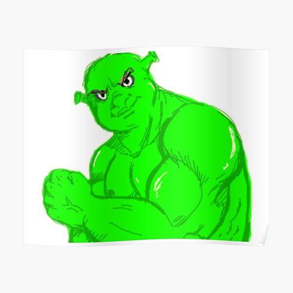 Mlg Shrek Posters Redbubble - meme life mlg doge shrek roblox