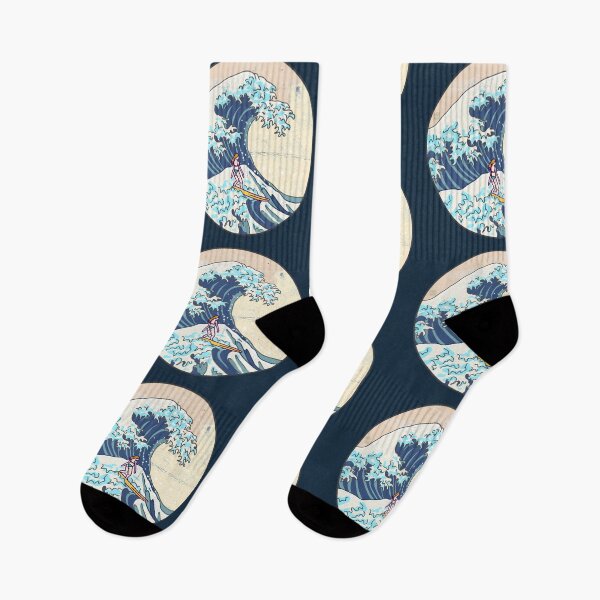 Item preview, GREAT WAVE SURFER GIRL MASK  designed and sold by aydapadi.