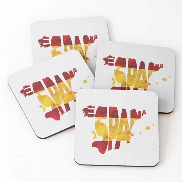 Item preview, Spain Typographic Map Flag designed and sold by A Deniz Akerman.