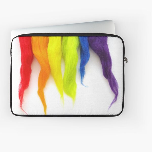 Rainbow Colored Roving Laptop Sleeve