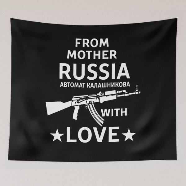 Item preview, Soviet Kalashnikov AK-47 Vintage USSR Weapon From Mother Russia With Love designed and sold by TopTeeShop.