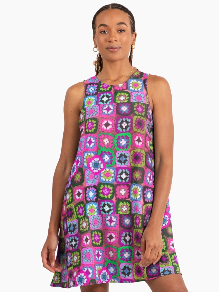 knee length dresses for ladies Mille Vega Crochet Dress in Black Xs main image 0