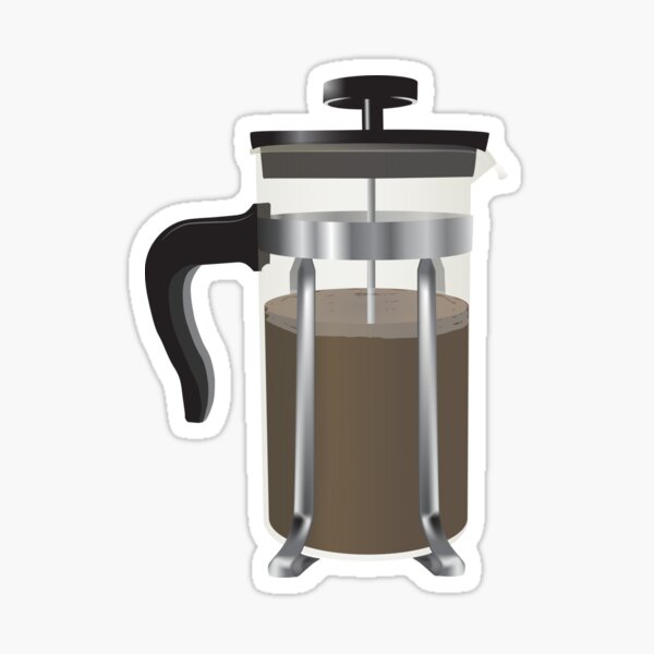 French Press Sticker for Sale by Bruno Ueno