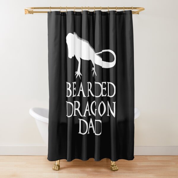 Bearded Dragon Dad Shower Curtain