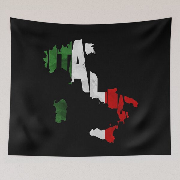 Item preview, Italy Typographic Map Flag designed and sold by A Deniz Akerman.