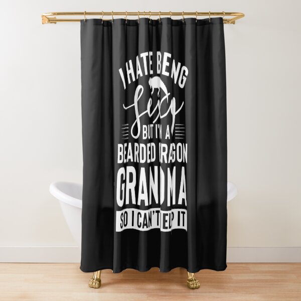 Bearded Dragon Grandma Shower Curtain