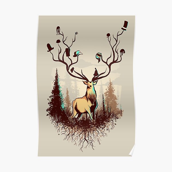 A Rustic Hat Rack Poster