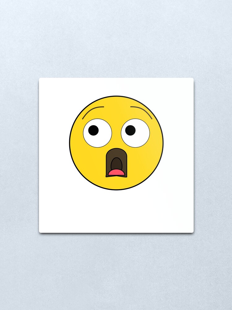 omg emoji face metal print by grafititee redbubble redbubble