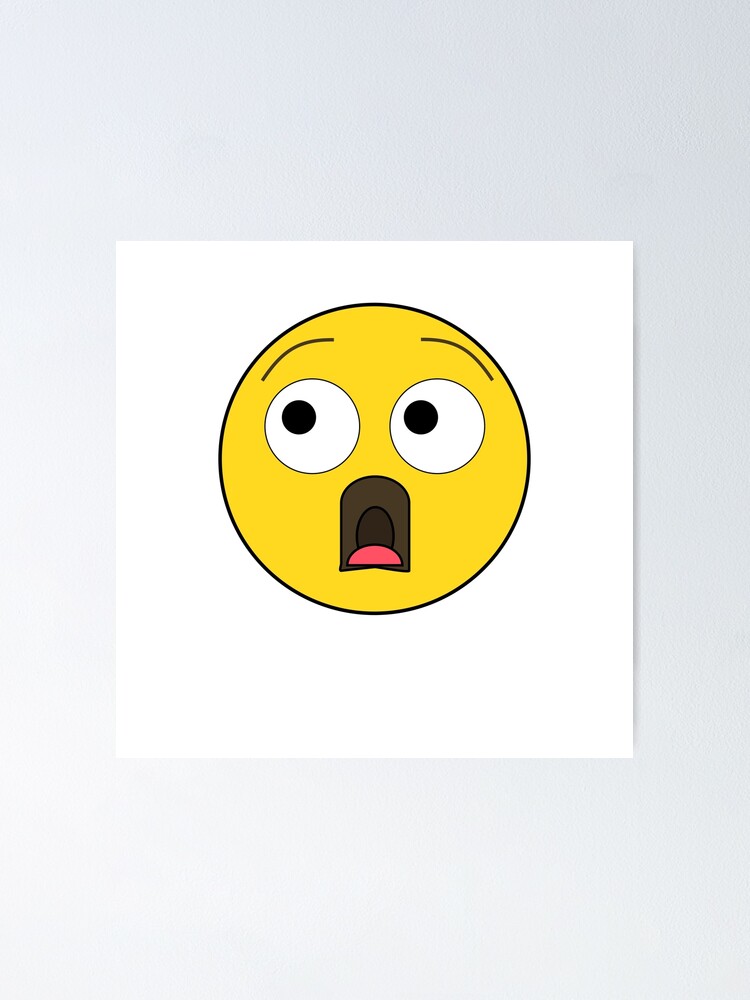 omg emoji face poster by grafititee redbubble redbubble