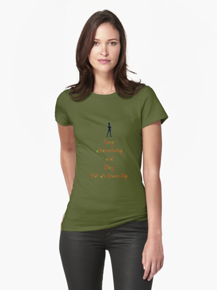 Thumbnail 1 of 3, Fitted T-Shirt, Peter Pan "Stay Calm" designed and sold by boss0501.