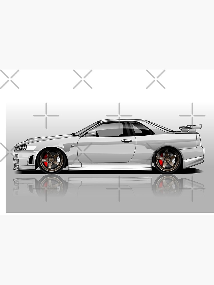 【新品未開封】　NISSAN SKYLINE GT-R(BNR34) 右向き アオシマ ニスモ BNR34 スカイライン GT-R Z-tune '04 1/24 ザ