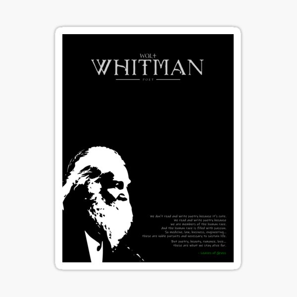 A Quote By Walt Whitman Sticker