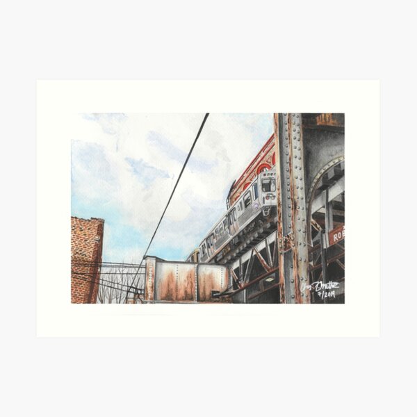 Old Town L - Chicago Art Print