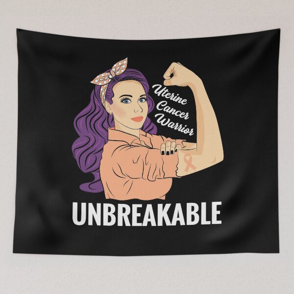 Item preview, Uterine Cancer Warrior Unbreakable Awareness designed and sold by ZNOVANNA.