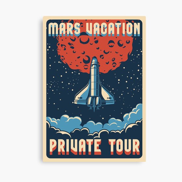 Item preview, Mars Vacation Private Tour Vintage Space Exploration designed and sold by Vector Scout Lab.