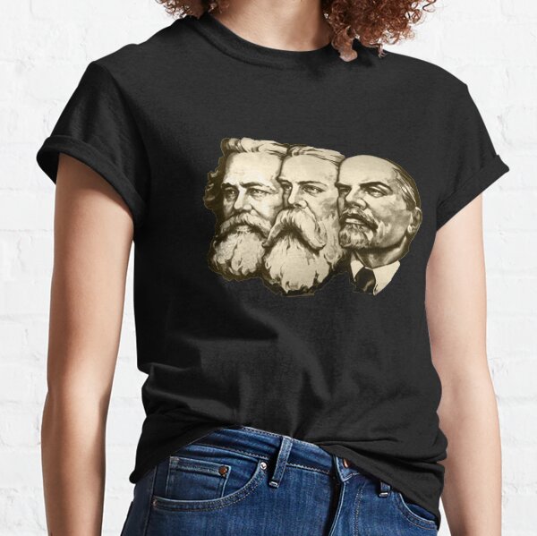 Vista previa del artículo con la obra «Unión Soviética Marx Engels Lenin Propaganda rusa Vintage URSS Retro CCCP», diseñado y vendido por TopTeeShop.