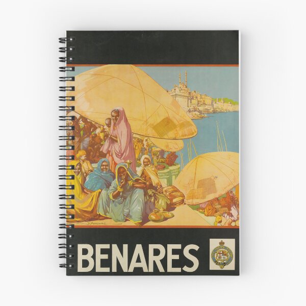 Item preview, Benares vintage travel poster designed and sold by stickart-marek.
