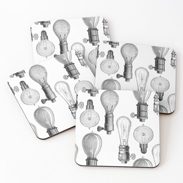 Item preview, Vintage Light Bulbs Antique Illustration designed and sold by digitalvintage.