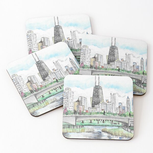 Item preview, Lincoln Park Boardwalk Spring - Chicago - Watercolor Painting designed and sold by chaszmathieu.