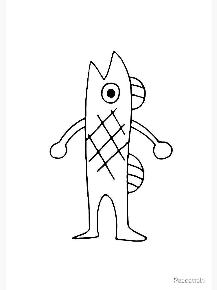 "Luffy's Merman drawing from One Piece anime" Spiral Notebook by