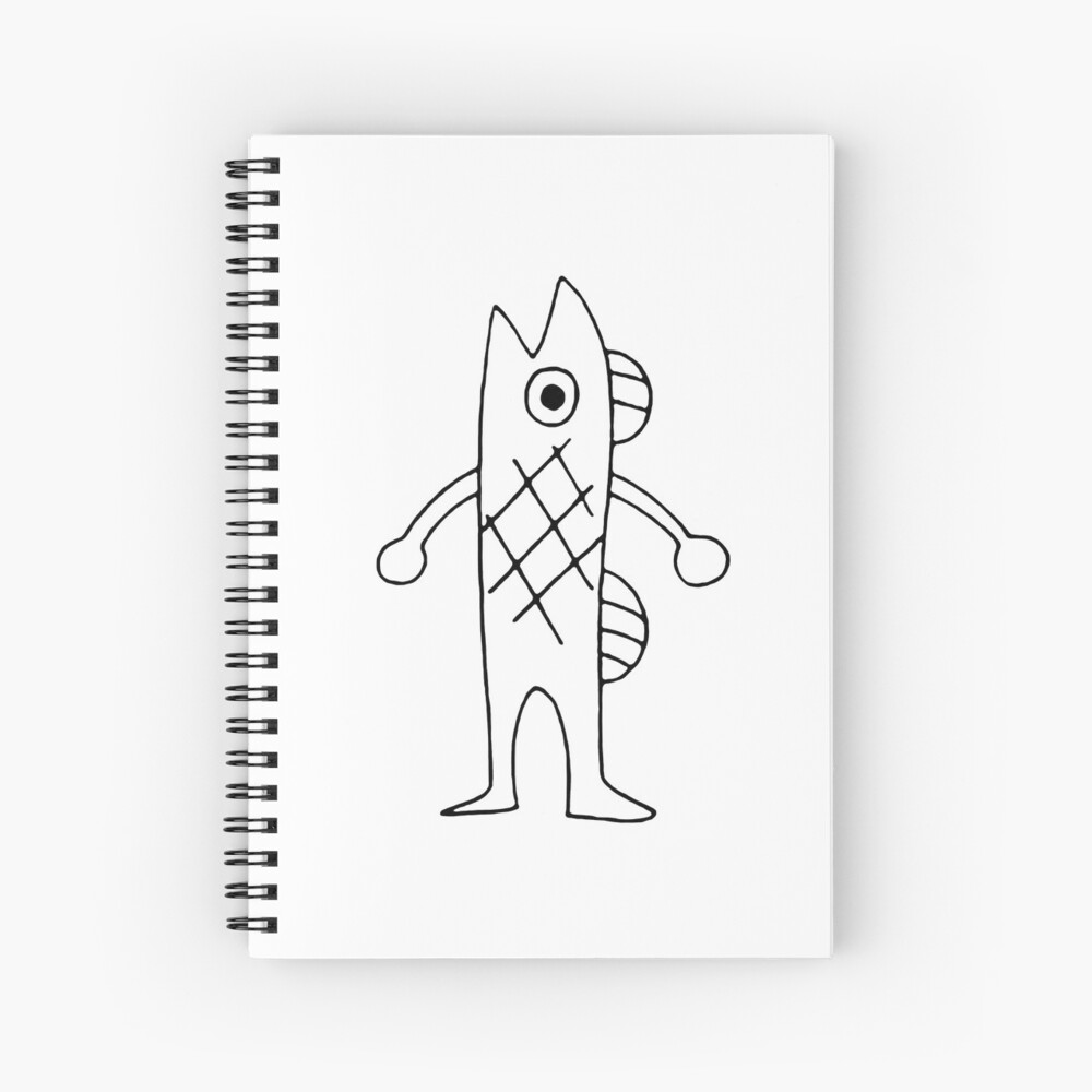 Luffy S Merman Drawing From One Piece Anime Spiral Notebook By Peacemain Redbubble